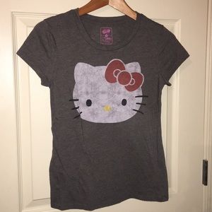 SOLD Gray Hello Kitty Tee